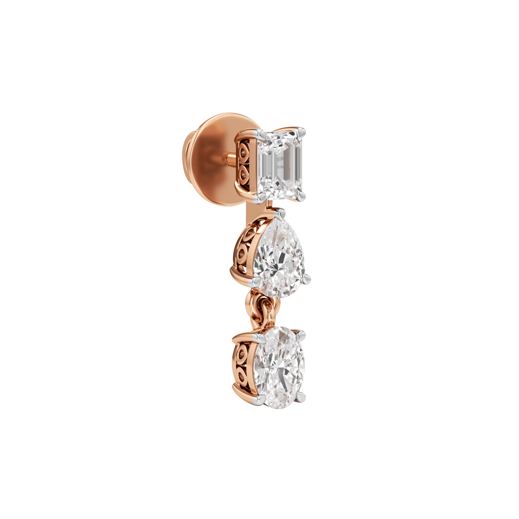 15Ct Pear Shape Dangles Earrings