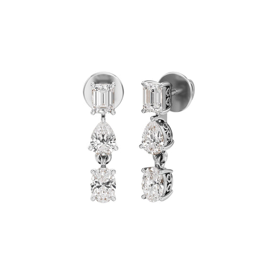 15Ct Pear Shape Dangles Earrings