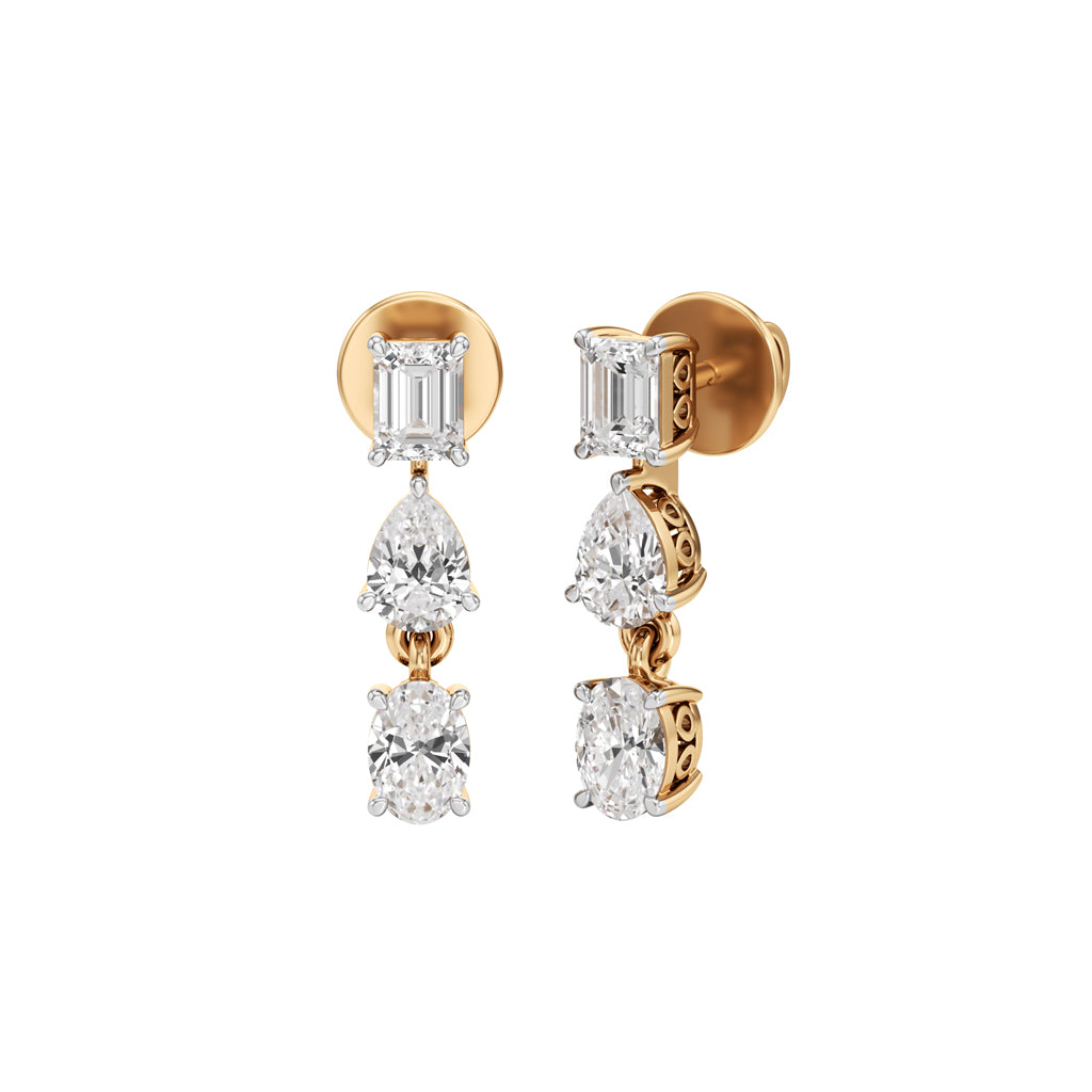 15Ct Pear Shape Dangles Earrings