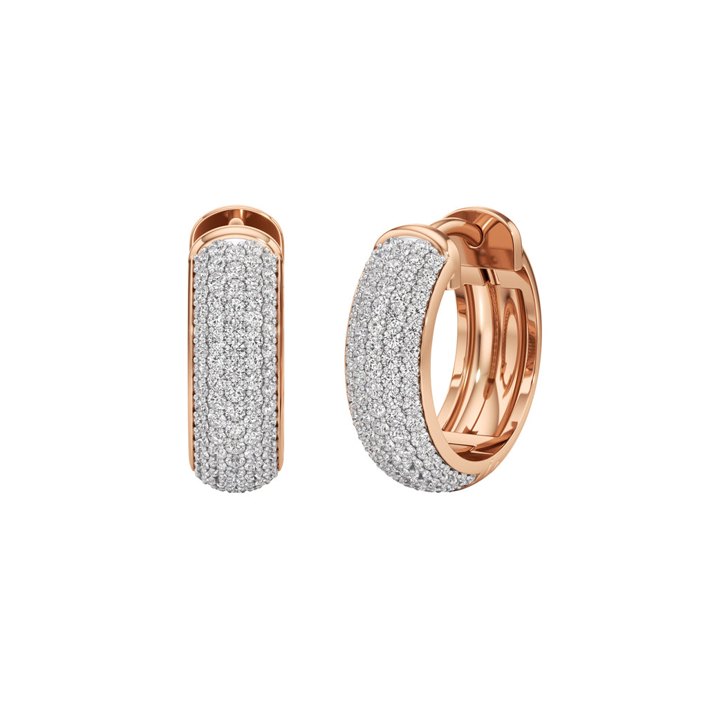 075Ct Round ShapeHoops Earrings