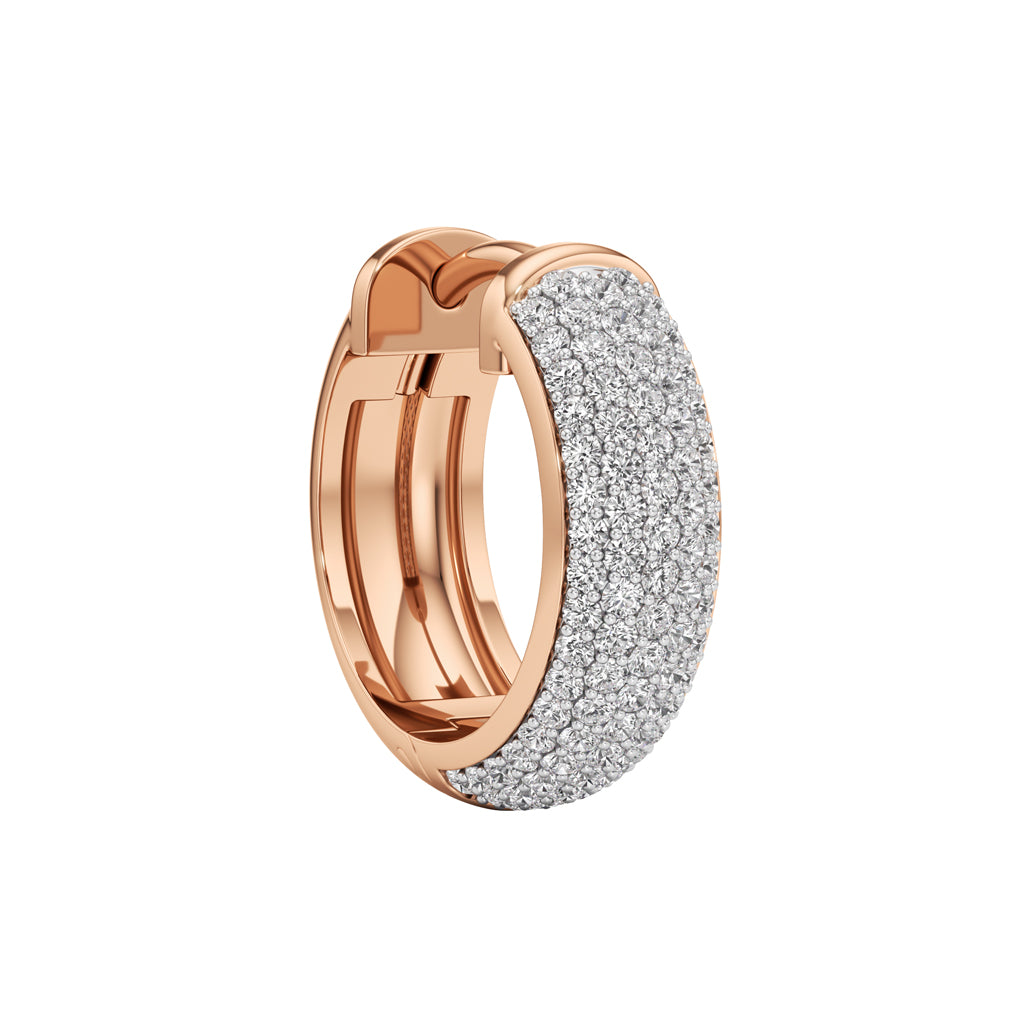075Ct Round ShapeHoops Earrings