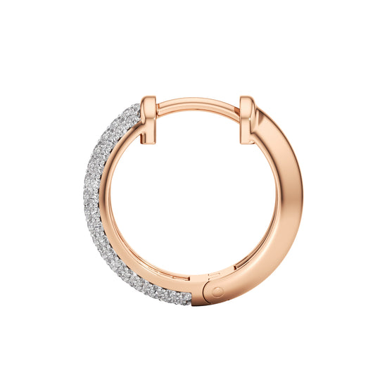 075Ct Round ShapeHoops Earrings