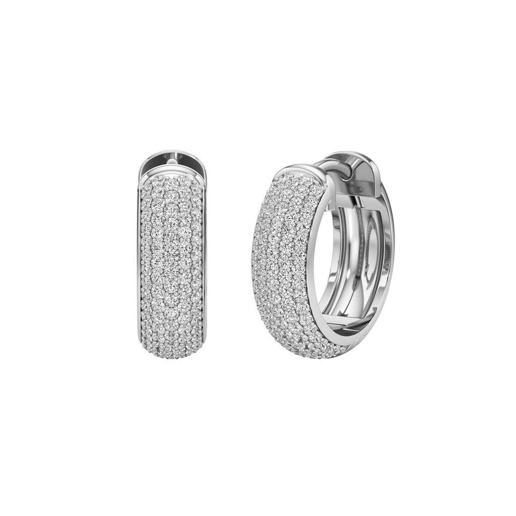 075Ct Round ShapeHoops Earrings