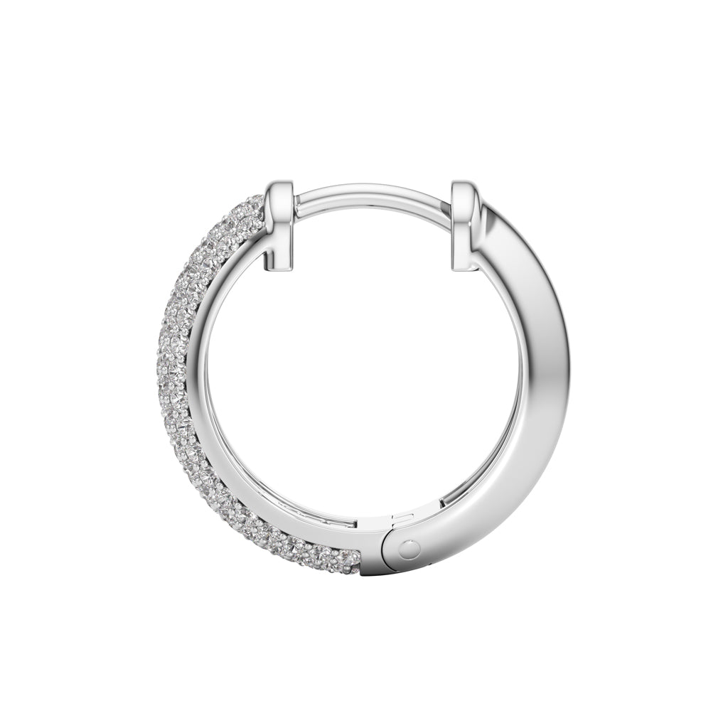 075Ct Round ShapeHoops Earrings