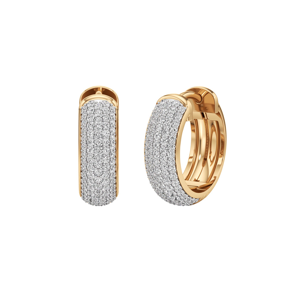 075Ct Round ShapeHoops Earrings