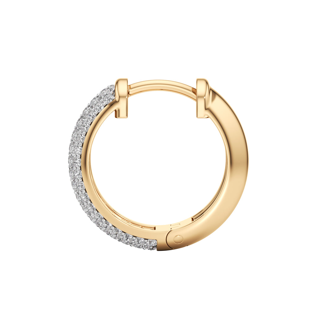 075Ct Round ShapeHoops Earrings