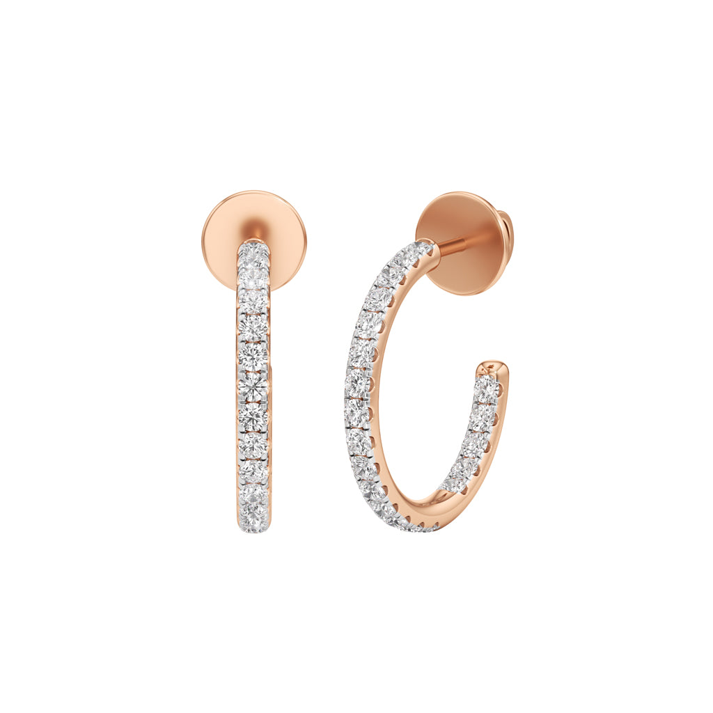 05Ct Round ShapeHoops Earrings