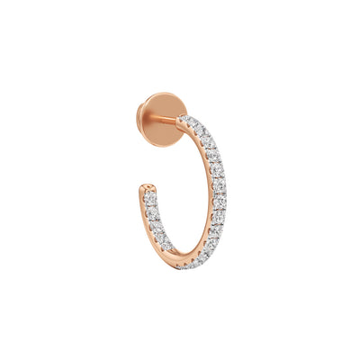 05Ct Round ShapeHoops Earrings