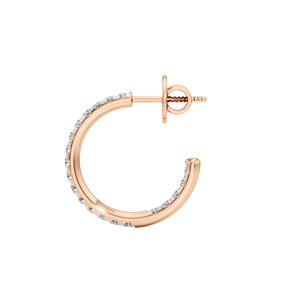 05Ct Round ShapeHoops Earrings