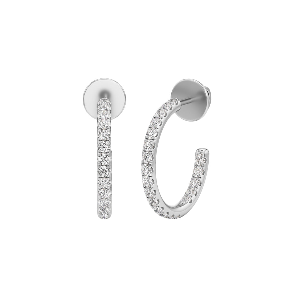 05Ct Round ShapeHoops Earrings