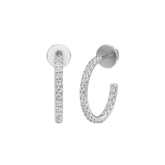 05Ct Round ShapeHoops Earrings