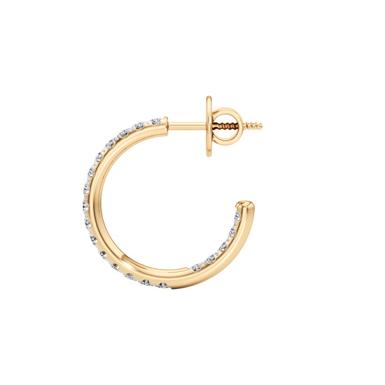 05Ct Round ShapeHoops Earrings