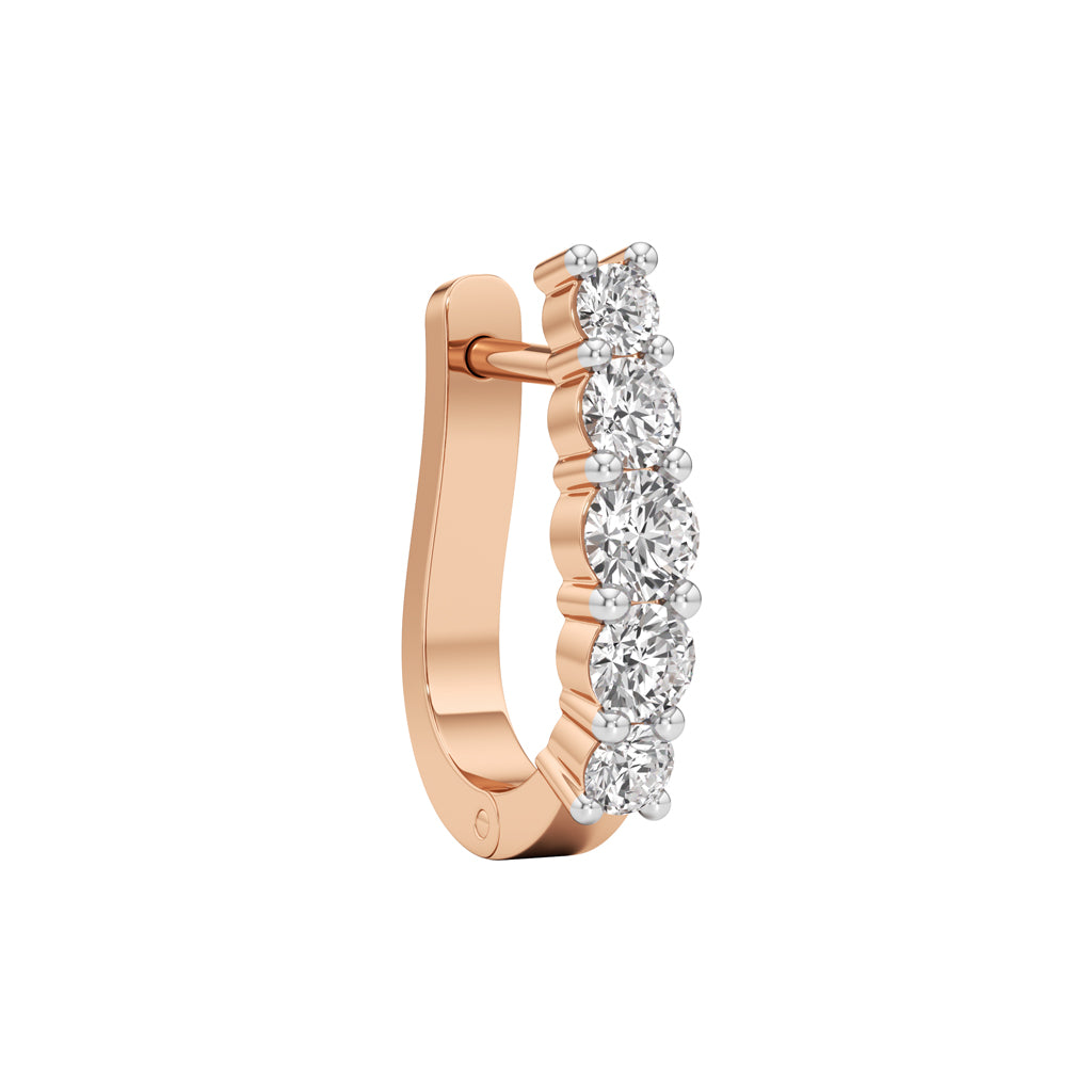 1Ct Round ShapeHoops Earrings