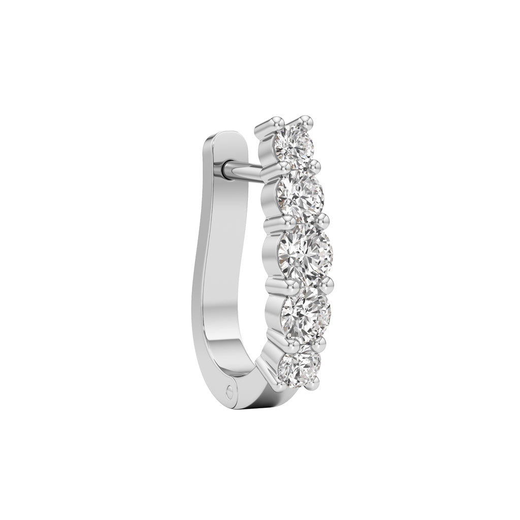 1Ct Round ShapeHoops Earrings