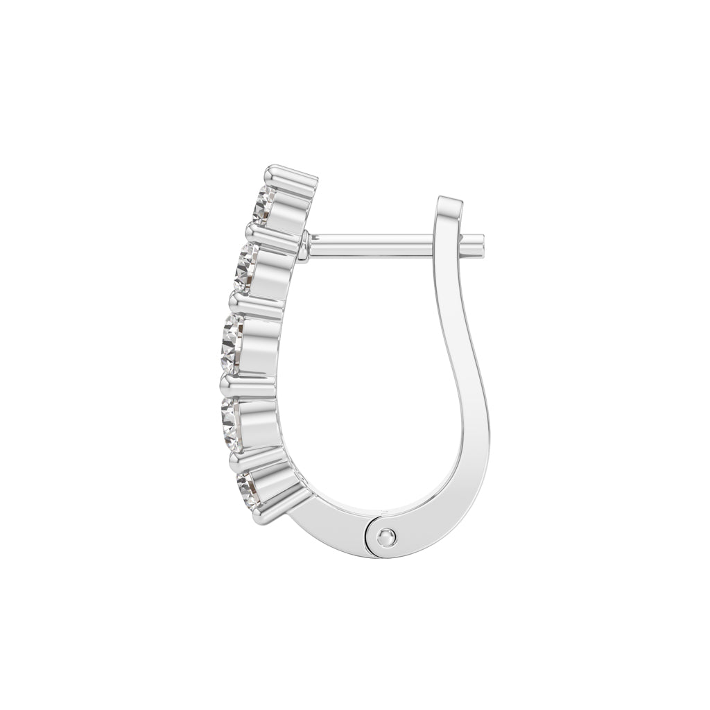 1Ct Round ShapeHoops Earrings
