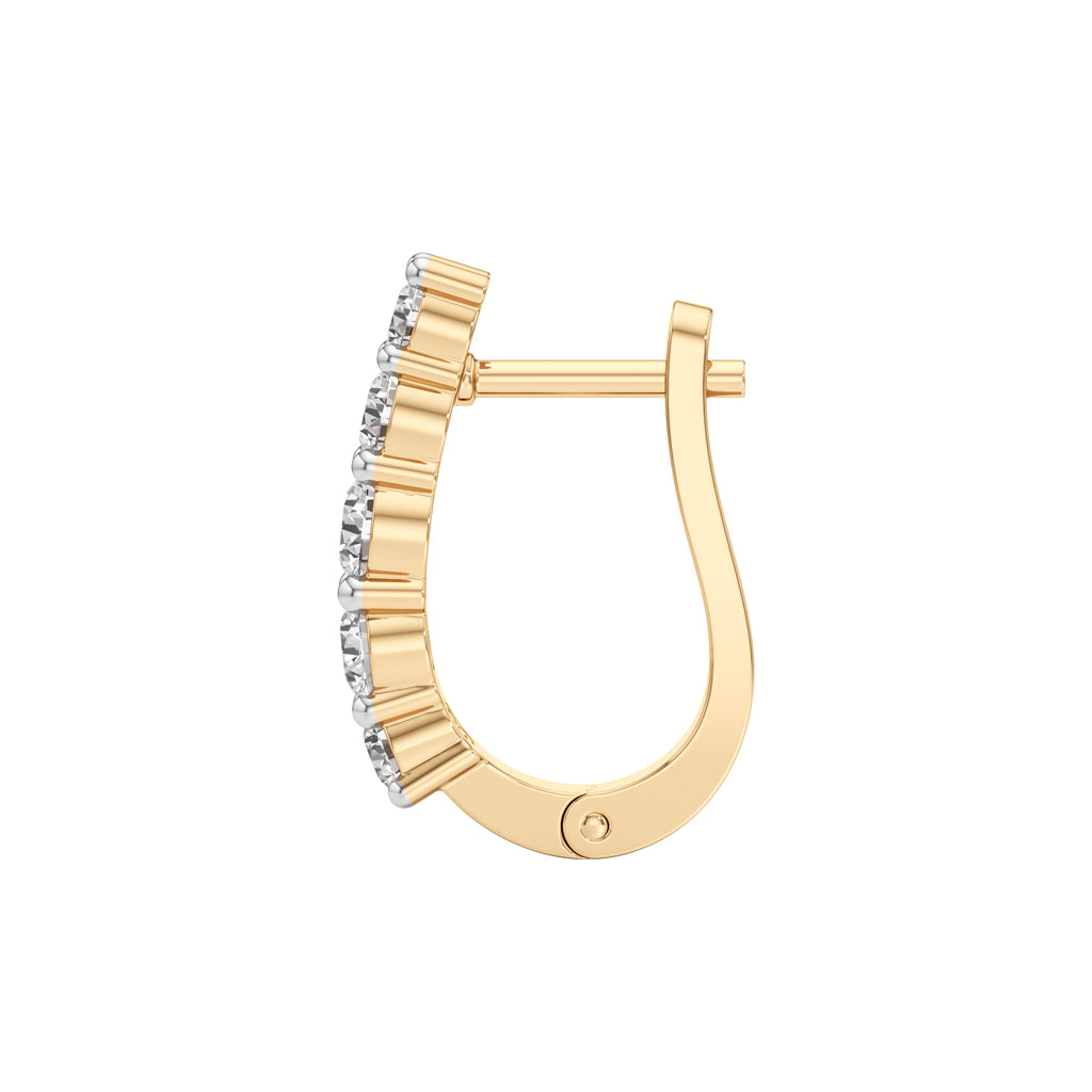 1Ct Round ShapeHoops Earrings