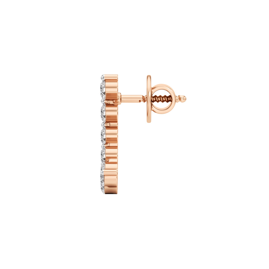 075Ct Round ShapeFancy Studs Earrings