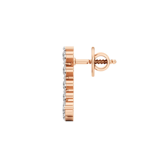 075Ct Round ShapeFancy Studs Earrings