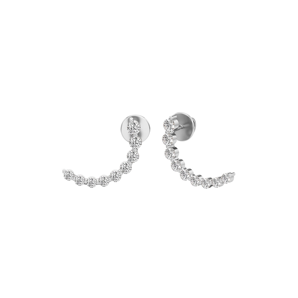 075Ct Round ShapeFancy Studs Earrings