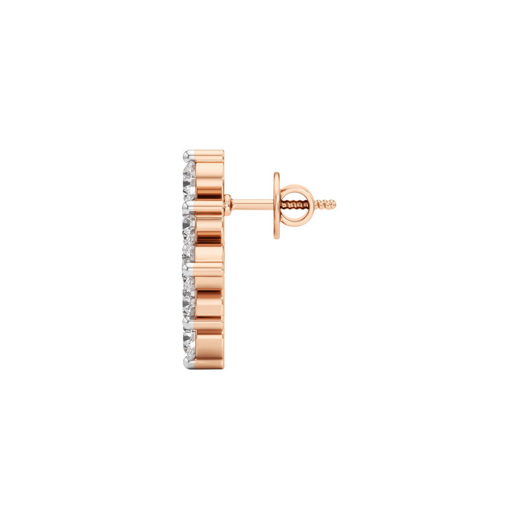 175Ct Round ShapeFancy Studs Earrings