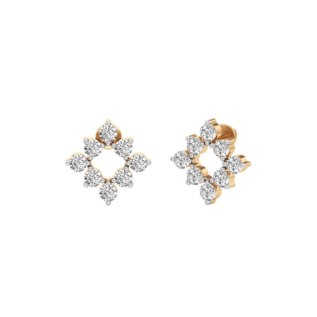 175Ct Round ShapeFancy Studs Earrings