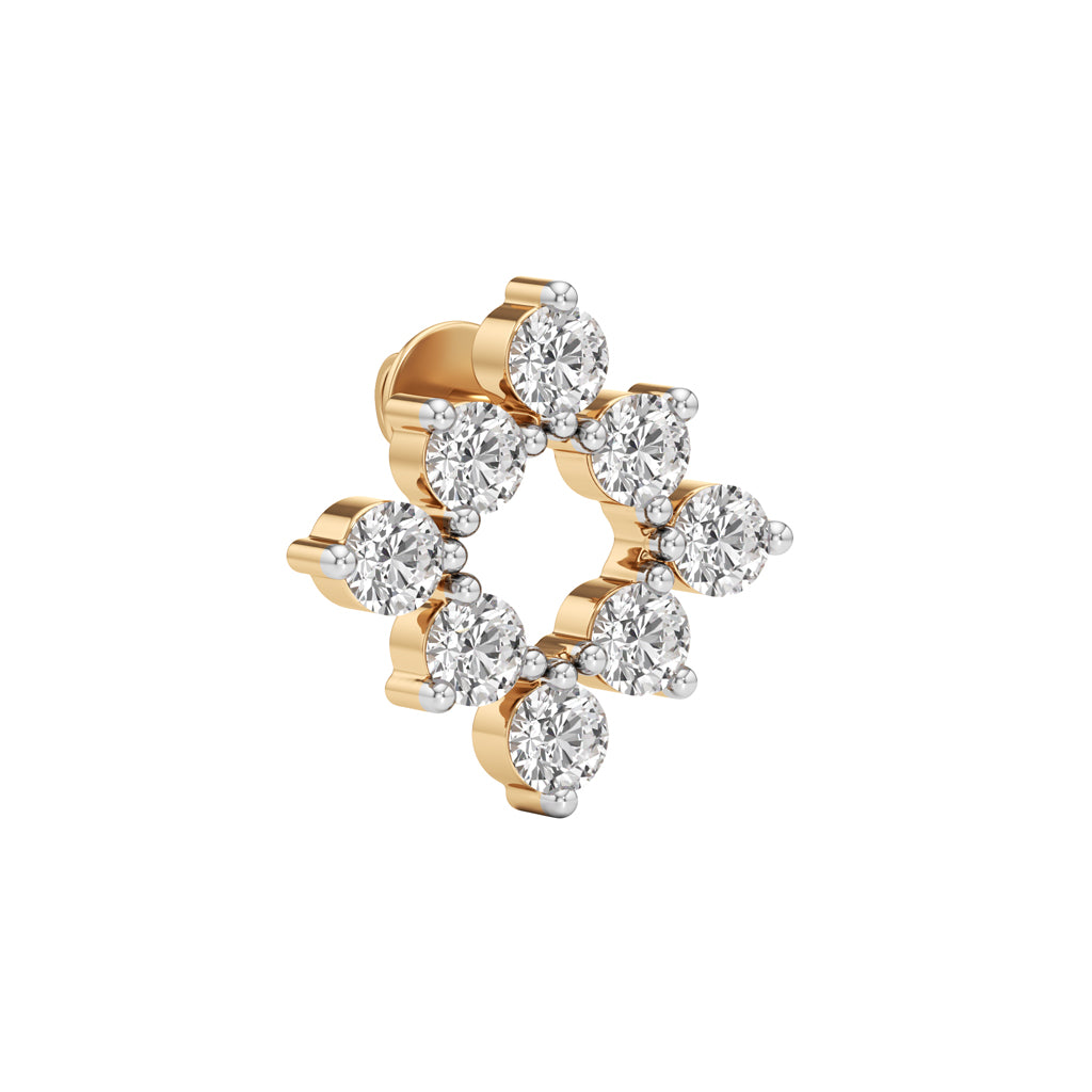 175Ct Round ShapeFancy Studs Earrings