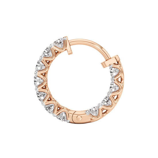 2Ct Round ShapeHoops Earrings