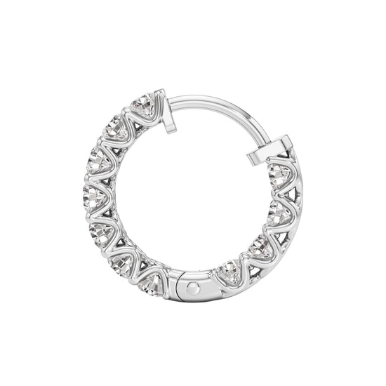 2Ct Round ShapeHoops Earrings