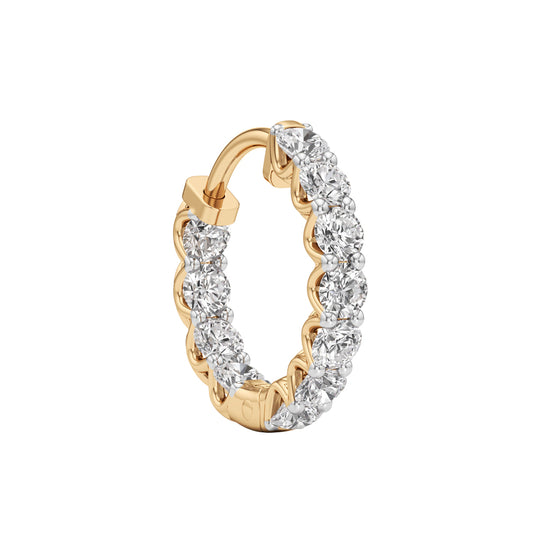 2Ct Round ShapeHoops Earrings