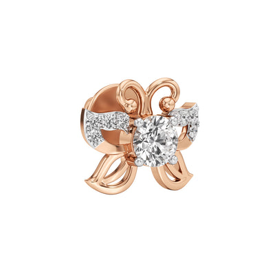 050Ct Round Shape Fancy Studs Earrings
