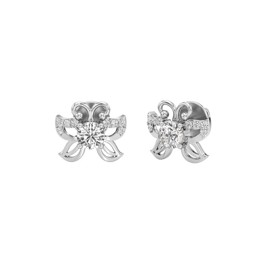 050Ct Round Shape Fancy Studs Earrings