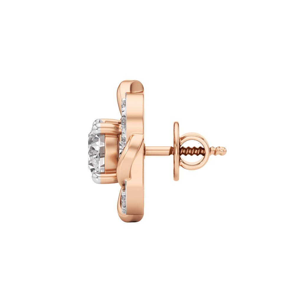 175Ct Round Shape Fancy Studs Earrings