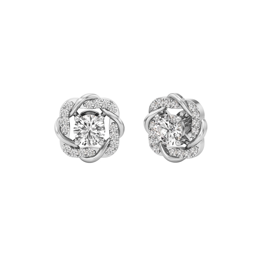 175Ct Round Shape Fancy Studs Earrings