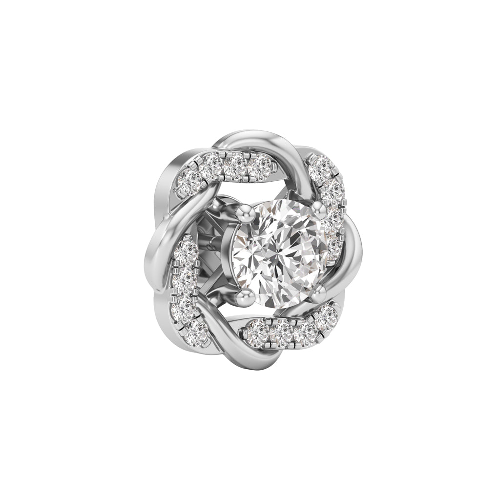 175Ct Round Shape Fancy Studs Earrings