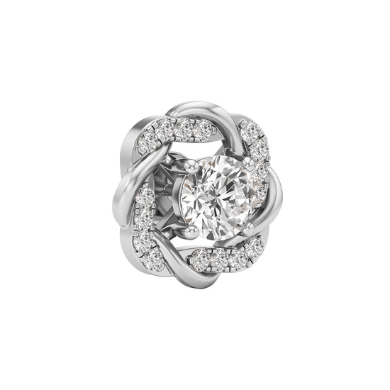 175Ct Round Shape Fancy Studs Earrings