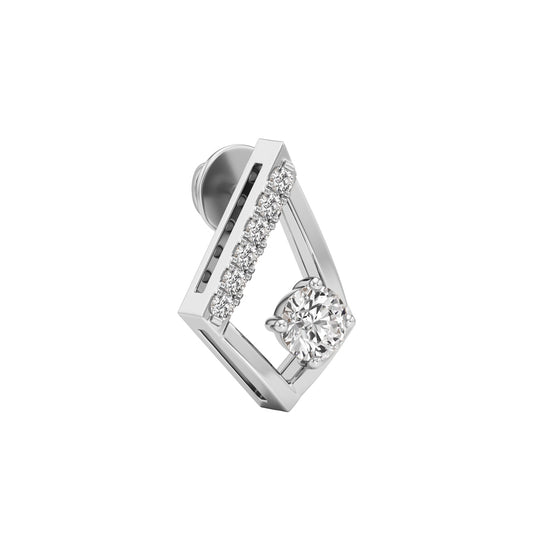 050Ct Round Shape Fancy Studs Earrings