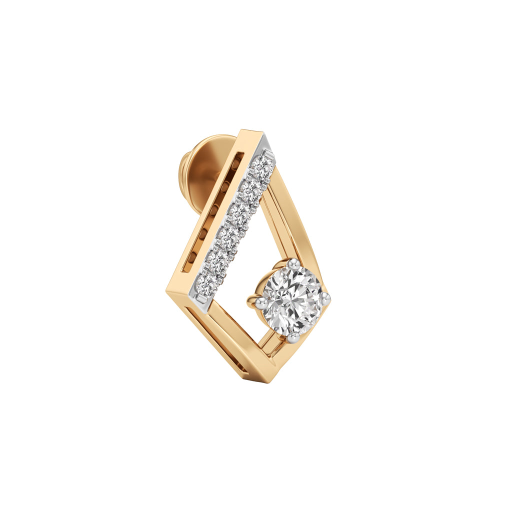 050Ct Round Shape Fancy Studs Earrings
