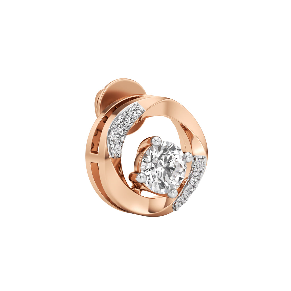 05Ct Round Shape Delicate Earrings