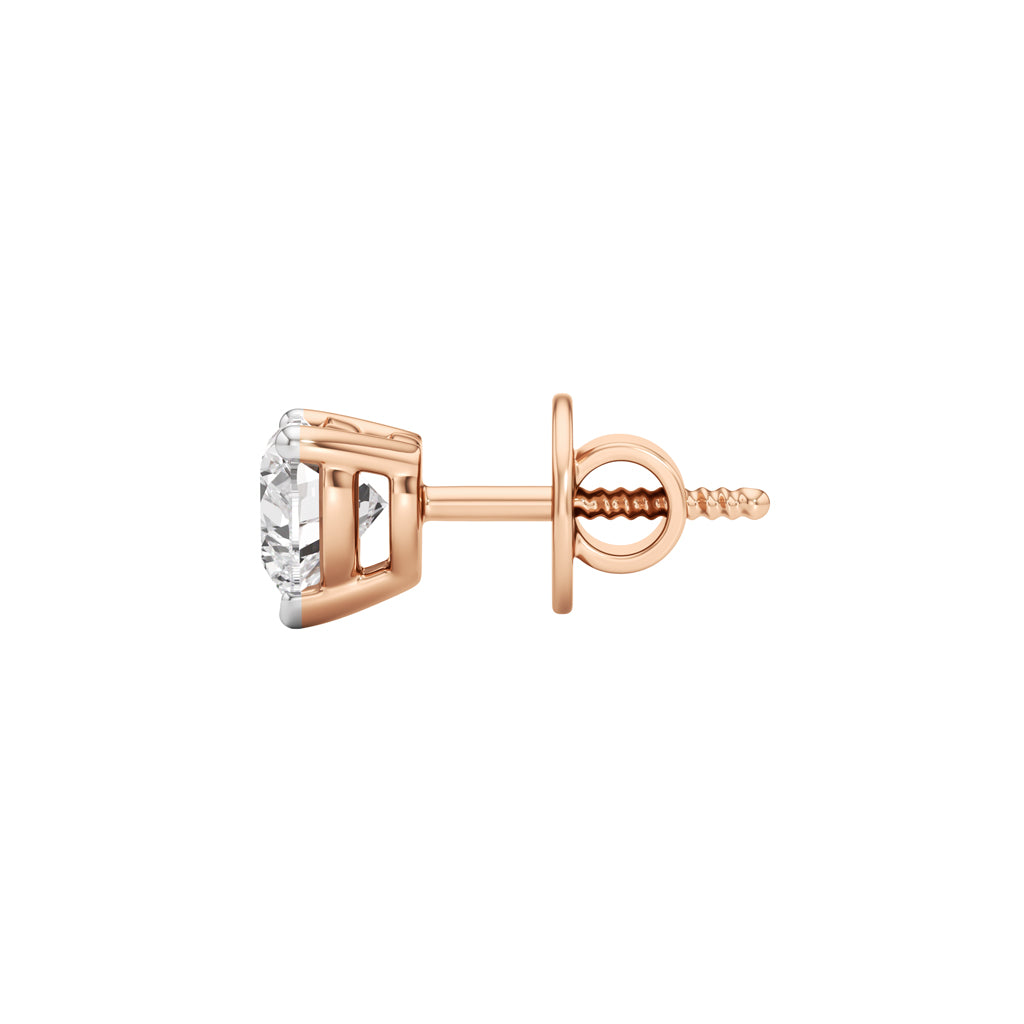 100Ct Heart Shape Solitaire Studs Earrings