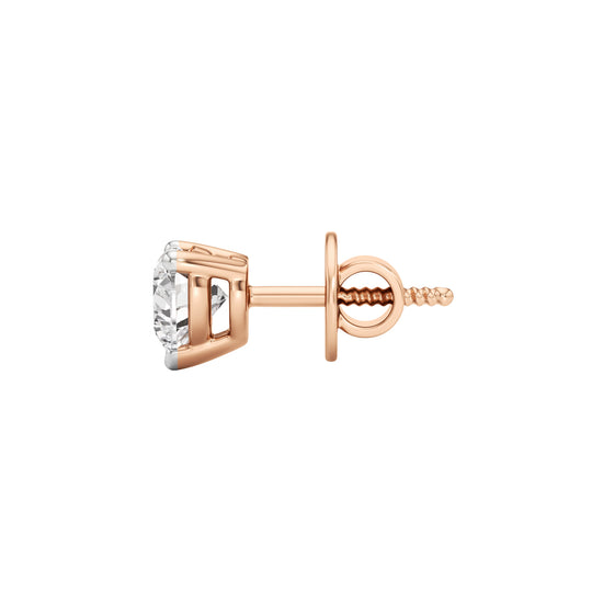 100Ct Heart Shape Solitaire Studs Earrings