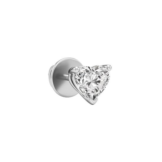 100Ct Heart Shape Solitaire Studs Earrings