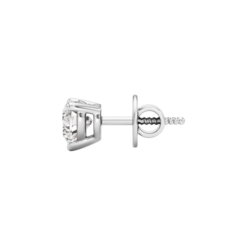 100Ct Heart Shape Solitaire Studs Earrings