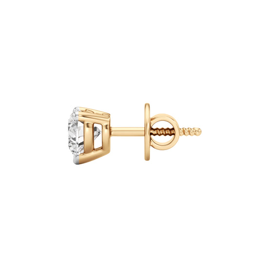 100Ct Heart Shape Solitaire Studs Earrings