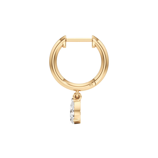 100Ct Pear ShapeHoops Earrings
