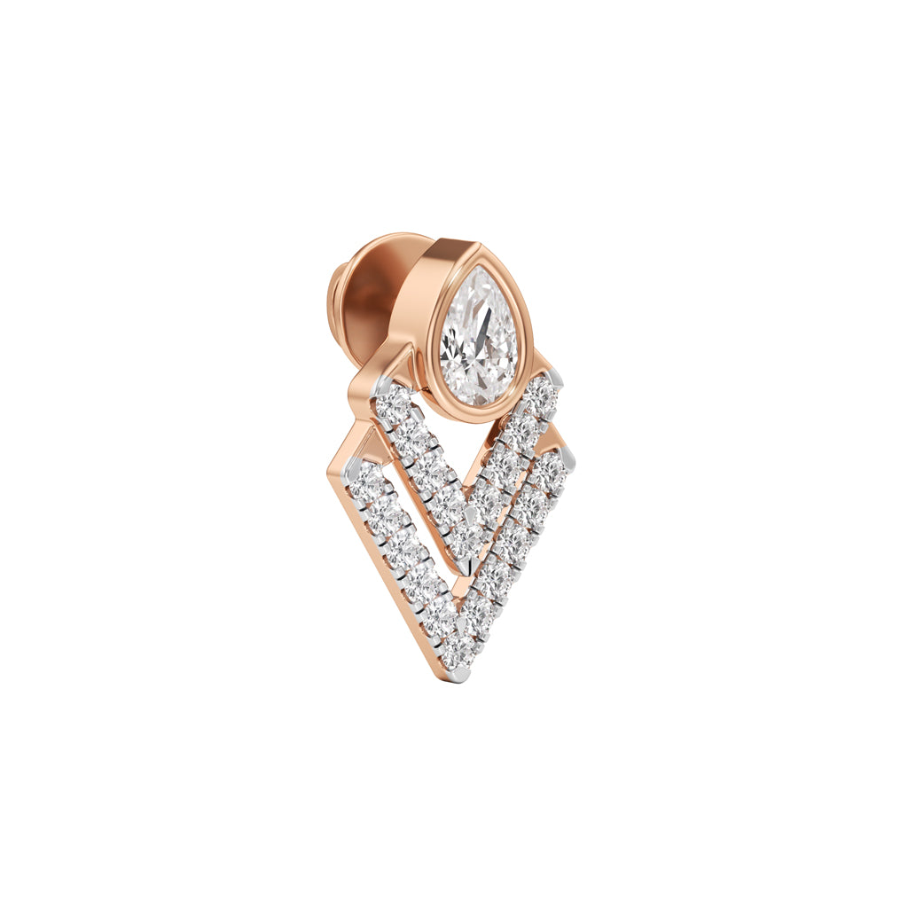1Ct Pear ShapeFancy Studs Earrings