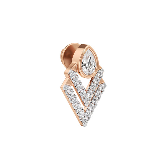 1Ct Pear ShapeFancy Studs Earrings