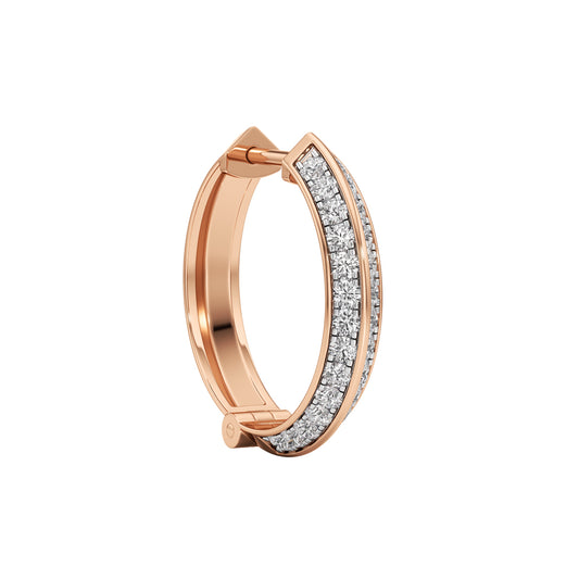 075Ct Round ShapeHoops Earrings