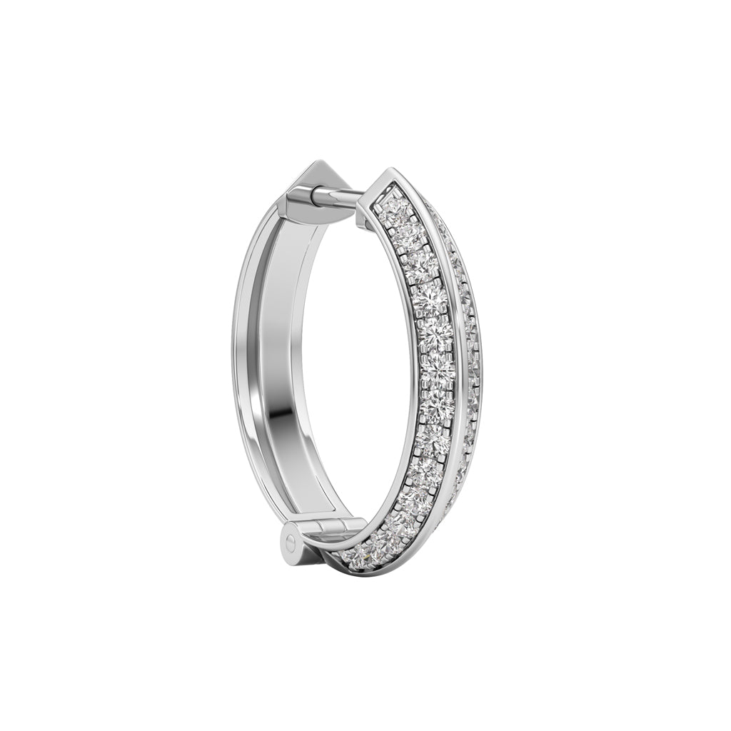 075Ct Round ShapeHoops Earrings