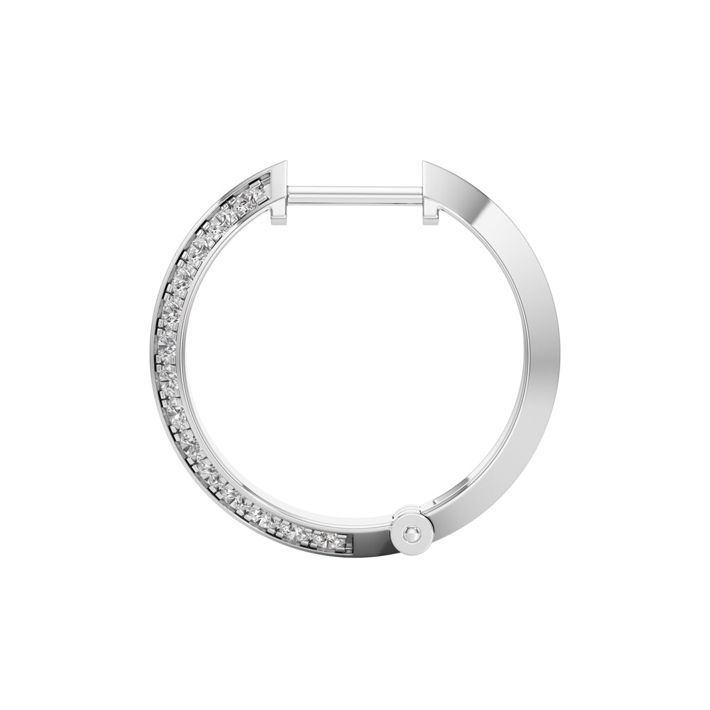 075Ct Round ShapeHoops Earrings