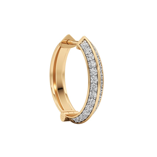 075Ct Round ShapeHoops Earrings